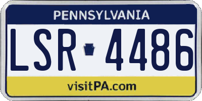PA license plate LSR4486