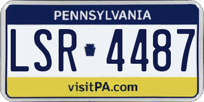 PA license plate LSR4487