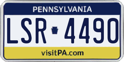 PA license plate LSR4490