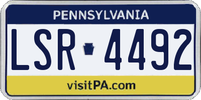 PA license plate LSR4492