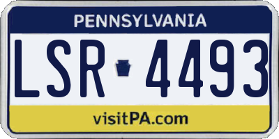 PA license plate LSR4493