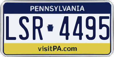 PA license plate LSR4495