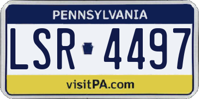 PA license plate LSR4497