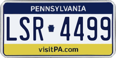 PA license plate LSR4499