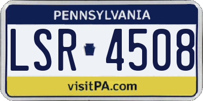 PA license plate LSR4508