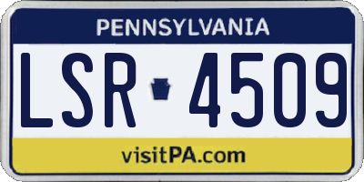 PA license plate LSR4509