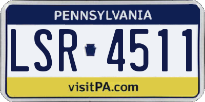 PA license plate LSR4511