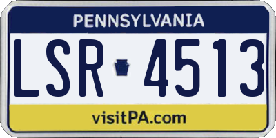 PA license plate LSR4513