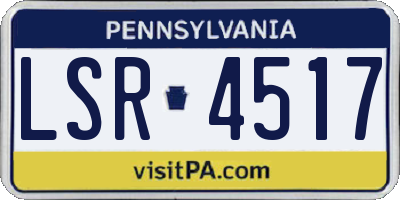 PA license plate LSR4517