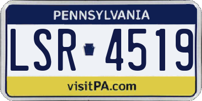 PA license plate LSR4519