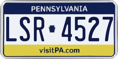 PA license plate LSR4527
