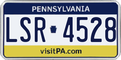PA license plate LSR4528