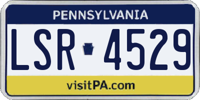 PA license plate LSR4529