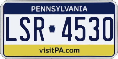 PA license plate LSR4530