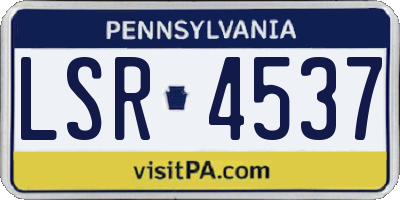 PA license plate LSR4537