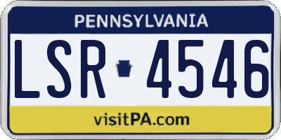 PA license plate LSR4546