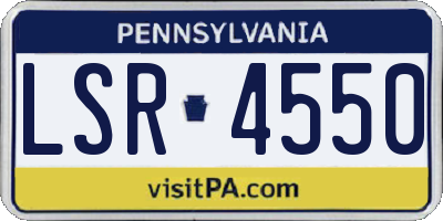 PA license plate LSR4550