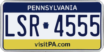 PA license plate LSR4555