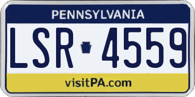 PA license plate LSR4559