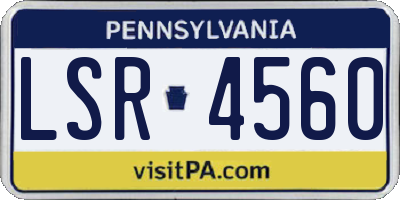 PA license plate LSR4560