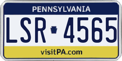 PA license plate LSR4565