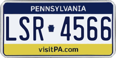 PA license plate LSR4566