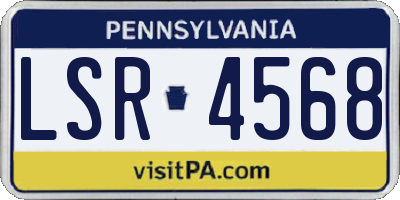 PA license plate LSR4568