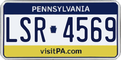 PA license plate LSR4569