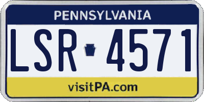 PA license plate LSR4571