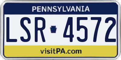PA license plate LSR4572