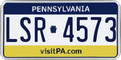 PA license plate LSR4573