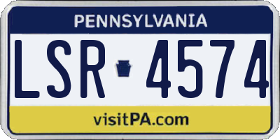 PA license plate LSR4574