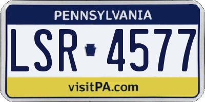 PA license plate LSR4577
