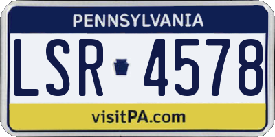 PA license plate LSR4578