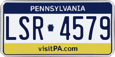 PA license plate LSR4579