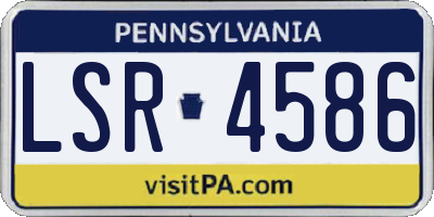 PA license plate LSR4586