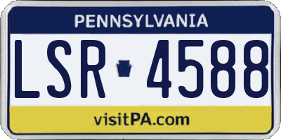 PA license plate LSR4588