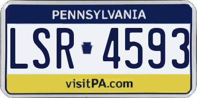 PA license plate LSR4593