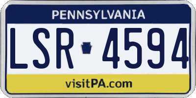 PA license plate LSR4594