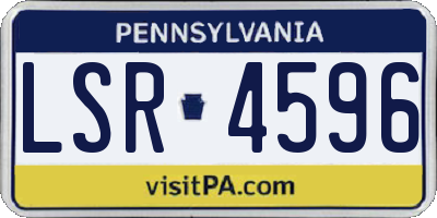 PA license plate LSR4596