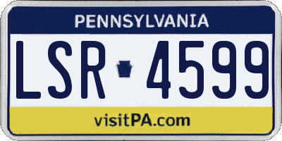 PA license plate LSR4599
