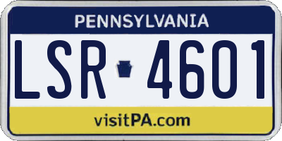 PA license plate LSR4601