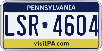 PA license plate LSR4604