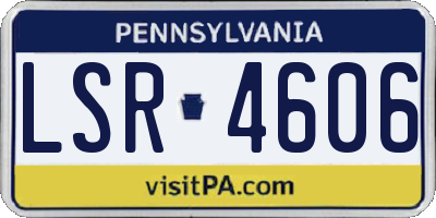 PA license plate LSR4606