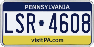 PA license plate LSR4608