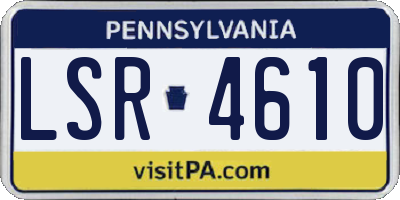 PA license plate LSR4610