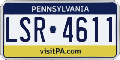 PA license plate LSR4611