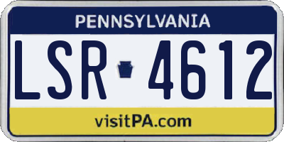 PA license plate LSR4612