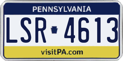 PA license plate LSR4613
