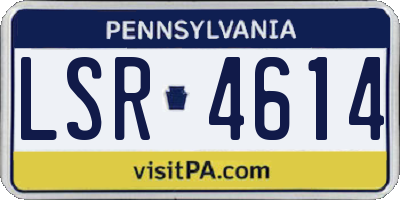 PA license plate LSR4614